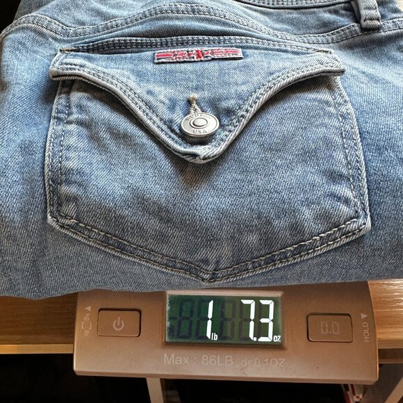 Hudson Los Angeles Flap Pocket Straight Leg Jeans Size 16 Tall | Union Jack Back - Picture 9 of 9